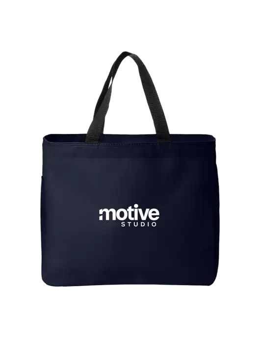 Essential Dark Navy Tote w/Motive Studio Logo