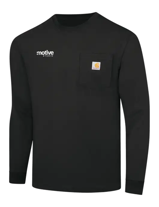 Carhartt Black Workwear Pocket Long Sleeve T-Shirt w/Motive Studio Logo