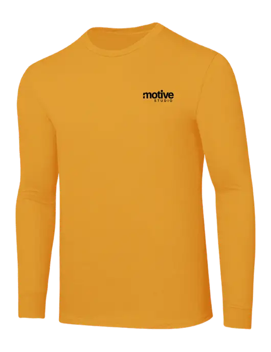 Core Blend Yellow Gold Long Sleeve Tee w/Motive Studio Logo