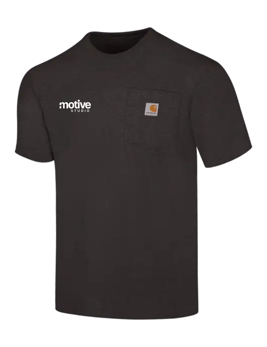 Carhartt Workwear Charcoal Heather Pocket Short Sleeve T-Shirt w/Motive Studio Logo