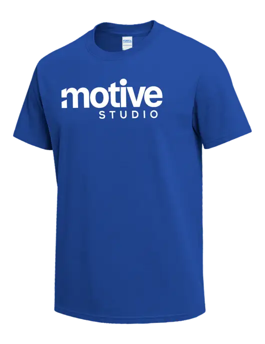 Dark Royal Heavyweight 6.1 oz T-Shirt w/Motive Studio Logo