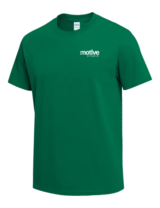 Kelly Green Heavyweight 6.1 oz T-Shirt w/Motive Studio Logo