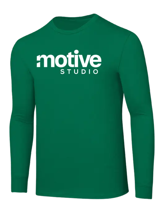 Core Blend Kelly Green Long Sleeve Tee w/Motive Studio Logo
