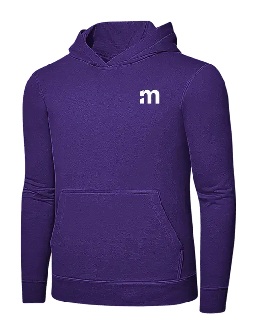 Purple 7.8 oz Ring Spun Hooded Sweatshirt w/m Icon Logo