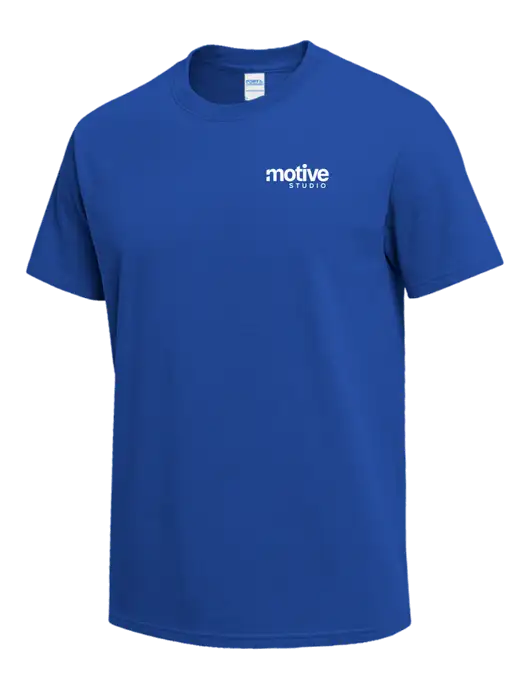Dark Royal Heavyweight 6.1 oz T-Shirt w/Motive Studio Logo
